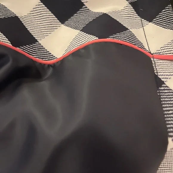 Kate Spade New York Navy and White Plaid Rain Coat - Picture 11 of 11